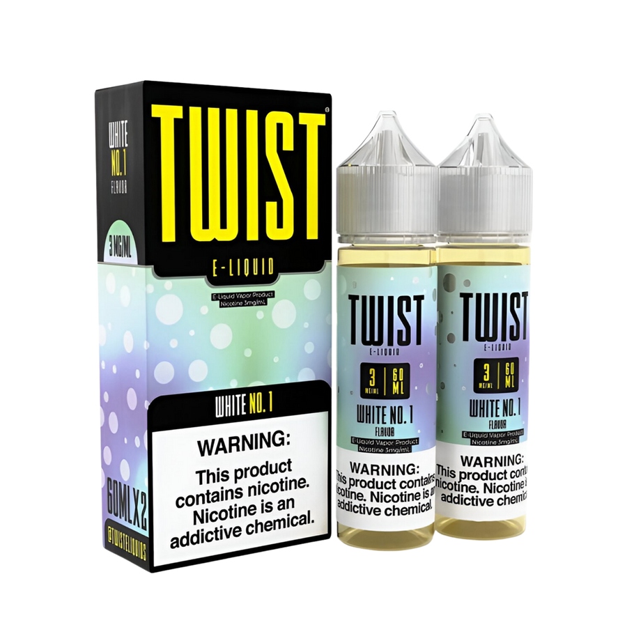 Twist eLiquid Freebase 120mL (2x60mL) Vape Juice 0 Mg White No.1 (Bearhemian White Gummy)