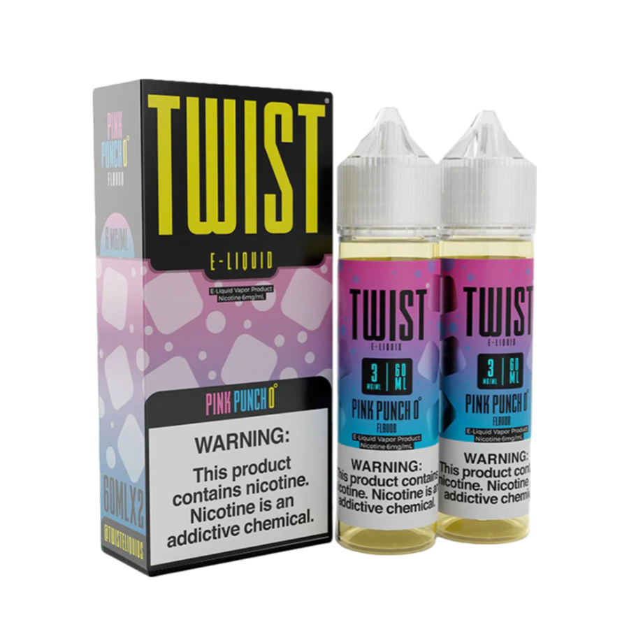 Twist eLiquid Freebase 120mL (2x60mL) Vape Juice 0 Mg Pink Punch No.1 (Lemonade)