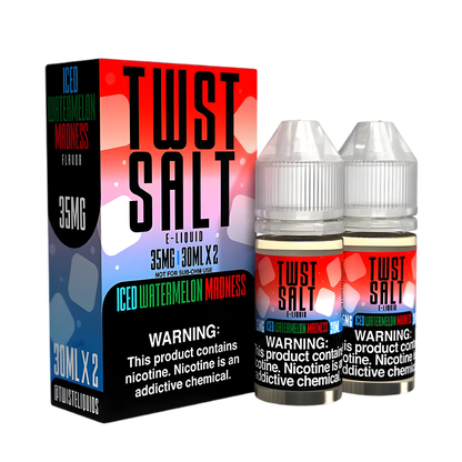 Twist eLiquid Nic Salt 60mL (2x30mL) Vape Juice 35 Mg Watermelon Madness Iced