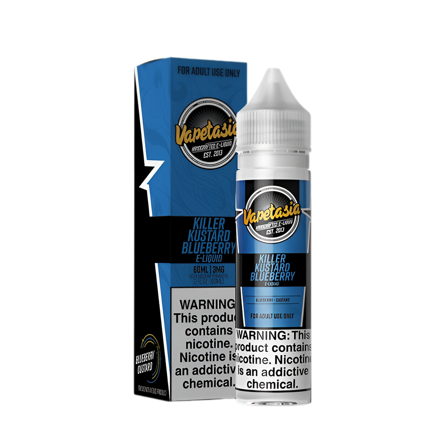 VapeTasia Killer Kustard Freebase Vape Juice 0 Mg Blueberry 