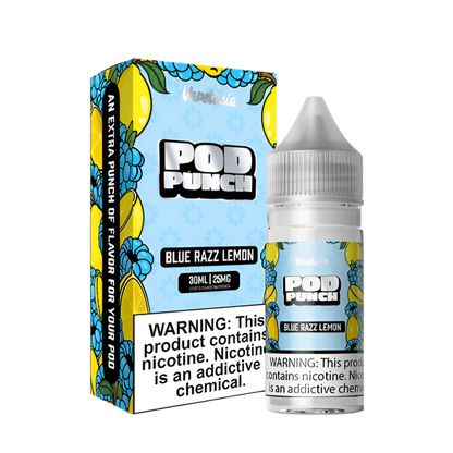 VapeTasia Pod Punch Salt Nicotine Vape Juice 25 Mg 30 Ml Blue Razz Lemon