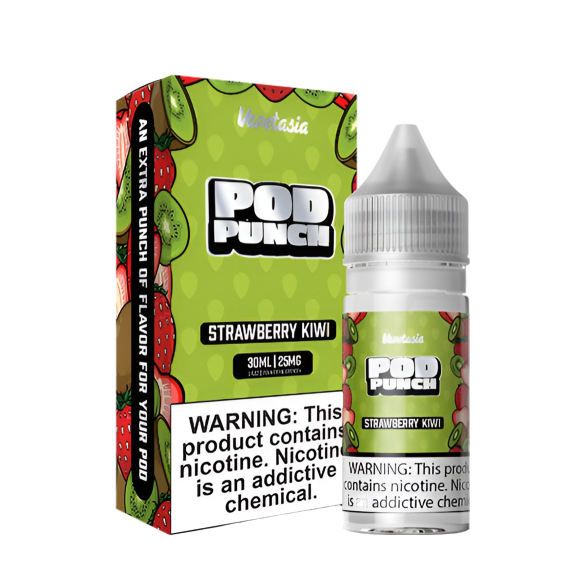 VapeTasia Pod Punch Salt Nicotine Vape Juice 25 Mg 30 Ml Strawberry Kiwi