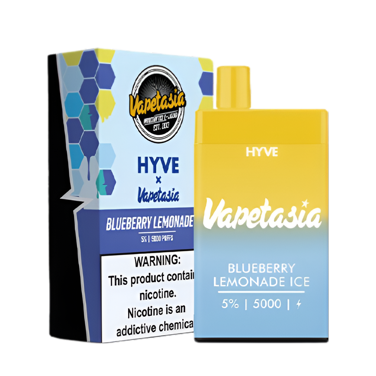 VapeTasia ☓ Hyve 5000 Disposable Vape Blueberry Lemonade Ice  