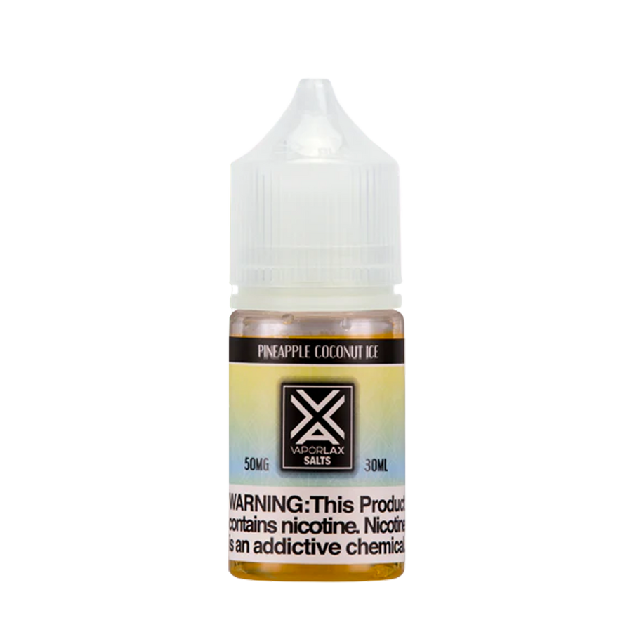 Vaporlax Salt Nicotine Vape Juice 50 Mg Pineapple Coconut Ice 