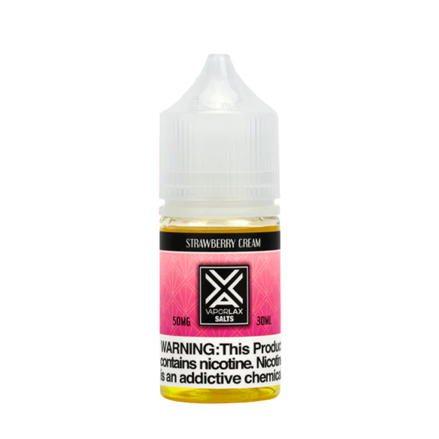 Vaporlax Salt Nicotine Vape Juice 50 Mg Strawberry Cream 