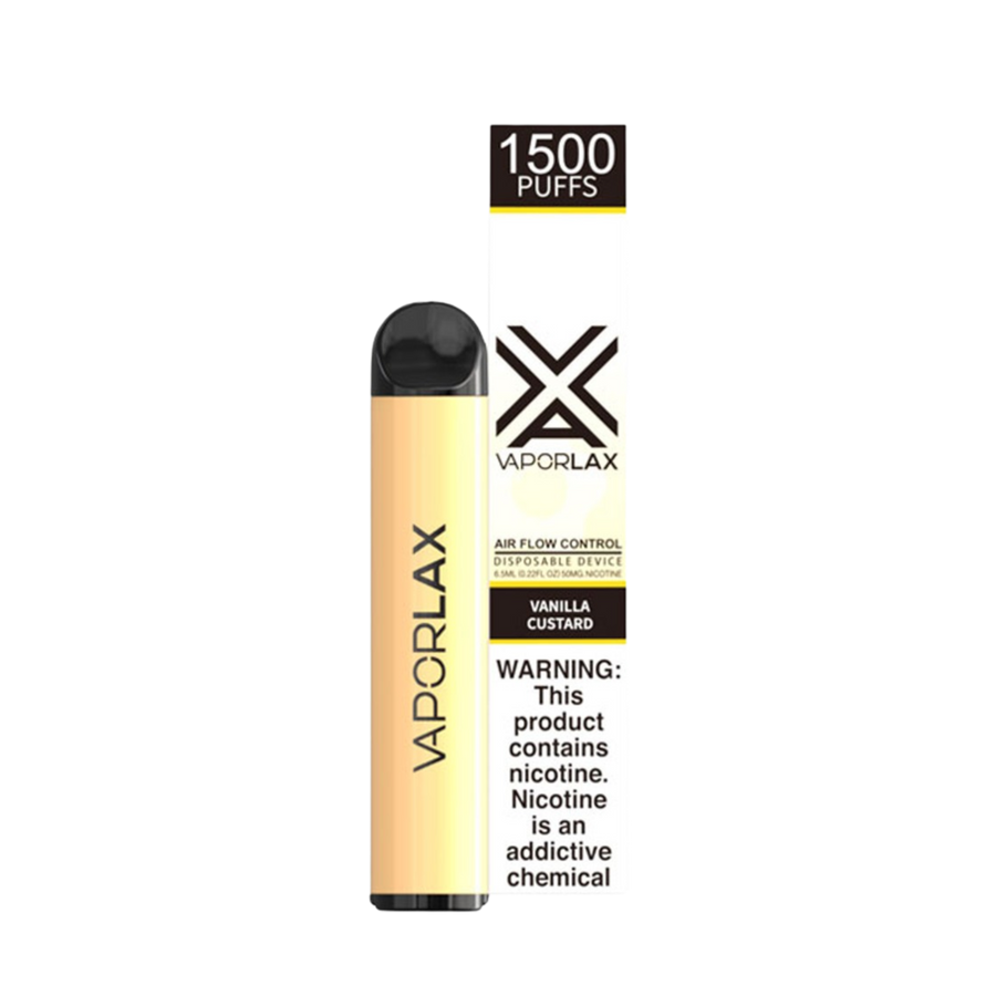 Vaporlax 1500 Disposable Vape Vanilla Custard  