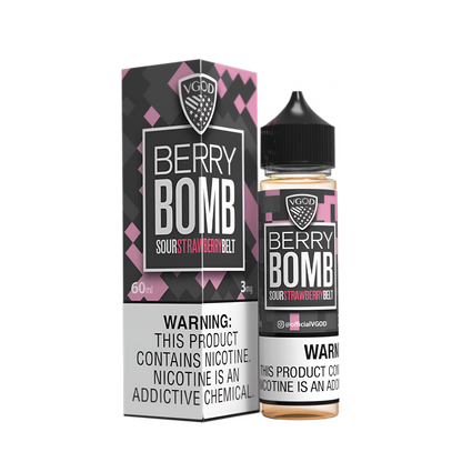 VGOD Bomb Line Freebase Vape Juice 0 Mg Berry Bomb (Sour Strawberry Belt) 