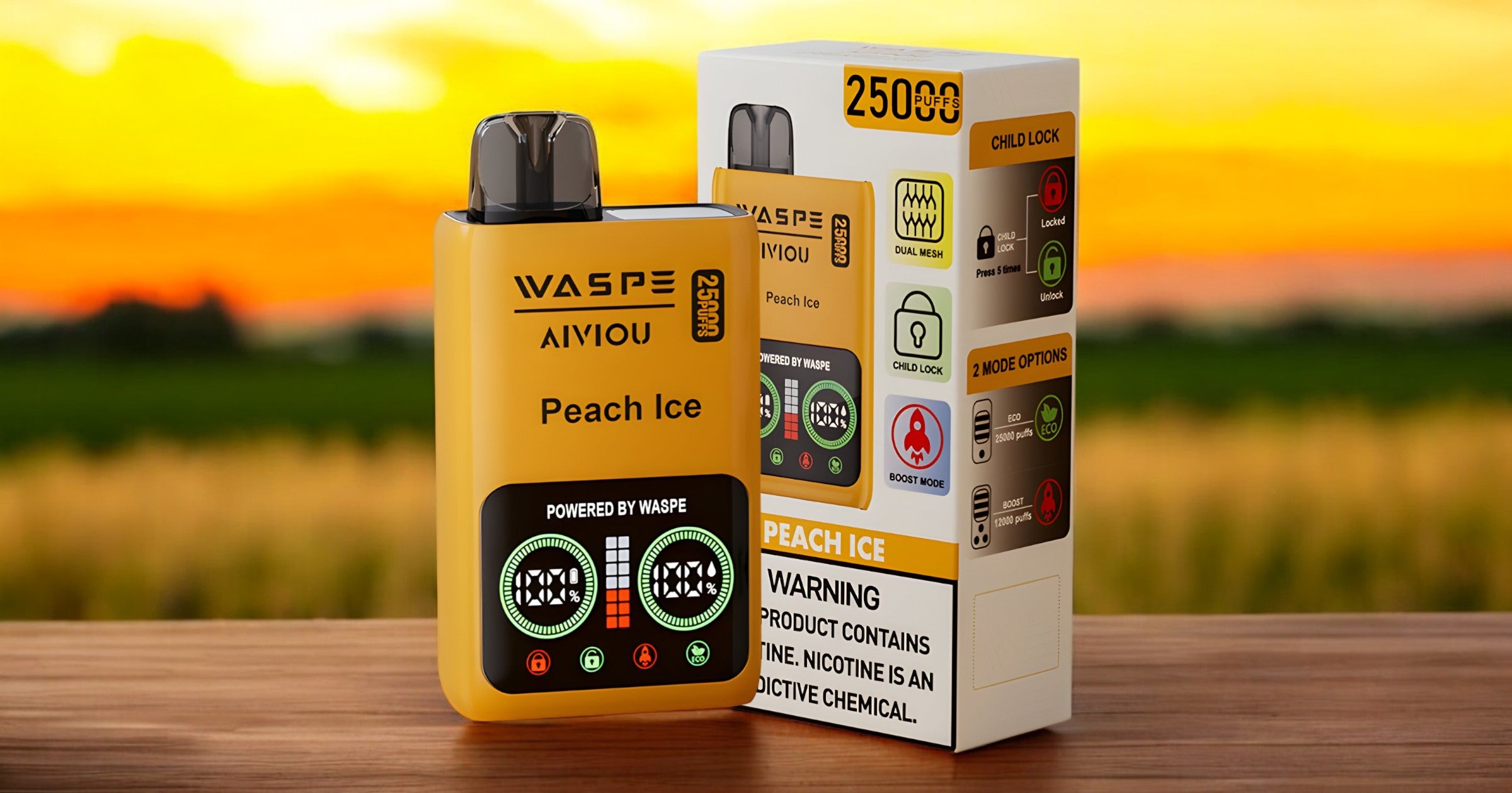 WASPE 25000 Disposable Vape | 25K Puffs, Dual Mesh Coils