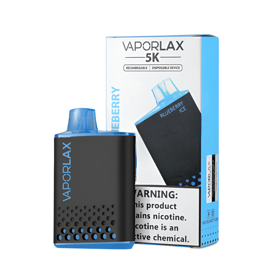 Vaporlax 5K Disposable Vape Blueberry Ice  
